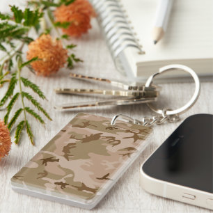 Llavero Patrón de camuflaje del desierto, patrón militar, 