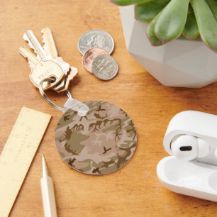 Llavero Patrón de camuflaje del desierto, patrón militar, 
