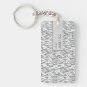 Llavero Patrón de camuflaje en gris triple