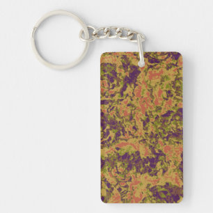 Llavero Patrón de camuflaje floral vibrante