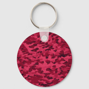 Llavero Patrón de camuflaje rojo rubor