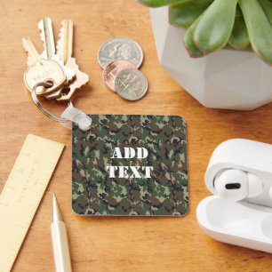 Llavero Patrón de camuflaje verde militar