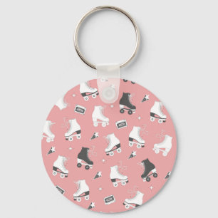 Llavero Patrón de cassette de patines de rodillos.