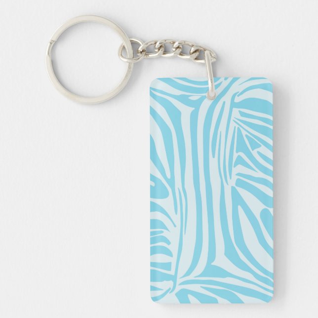 Llavero Patrón de cebra azul (Frente)