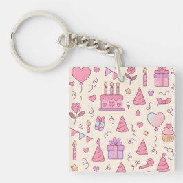 Llavero Patrón de Celebración de Fiesta de Princesa Dulce