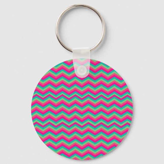 Llavero patrón de chevron zig zag (Anverso)
