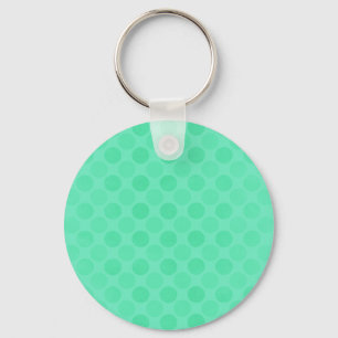 Llavero Patrón de círculos verdes retro