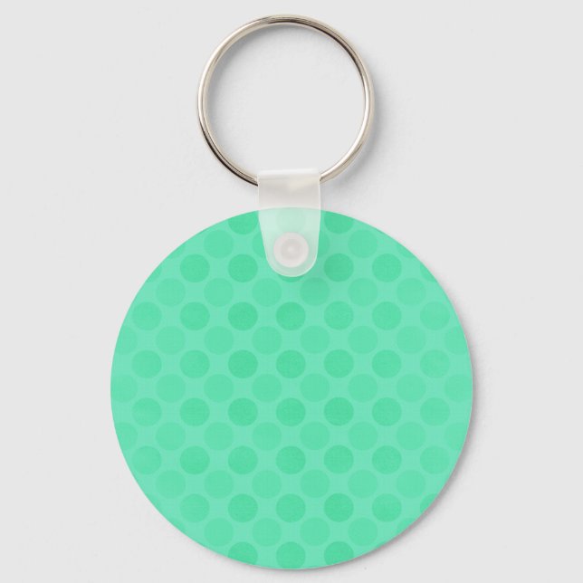 Llavero Patrón de círculos verdes retro (Anverso)