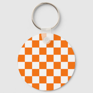 Llavero Patrón de comprobación de color blanco controlado 