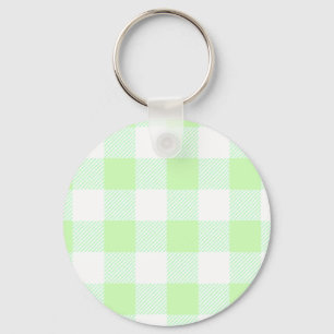 Llavero Patrón de comprobación de Gingham verde claro