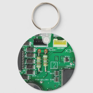 Llavero patrón de computadora de placa de circuito electró