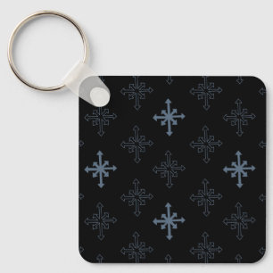 Llavero Patrón de contorno de copo de nieve, inspirado en