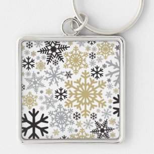Llavero Patrón de copo de nieve navideño