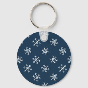 Llavero Patrón de copos de nieve Cadena de teclas festiva
