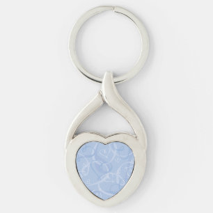 Llavero Patrón de corazón azul