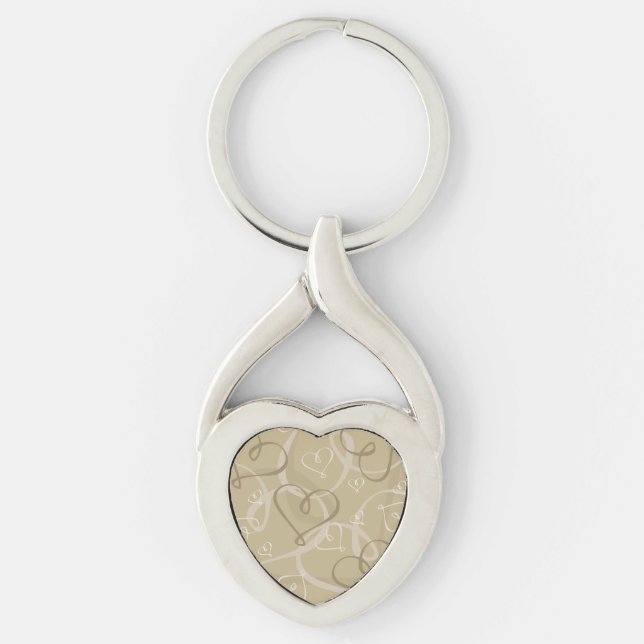 Llavero Patrón de corazón dorado (Anverso)