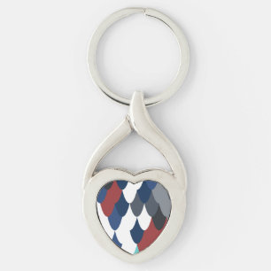 Llavero Patrón de corteza de pez colorido lindo banda de r