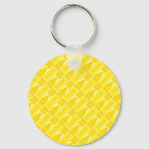 Llavero Patrón de cromo amarillo divertido