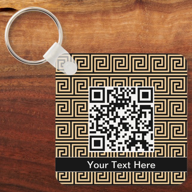 Llavero Patrón de cuadrado de la clave del meandro griego  (Anverso)