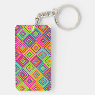 Llavero Patrón de cuadrados