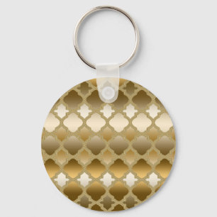 Llavero Patrón de cuarzo marroquí del Cuarteto dorado