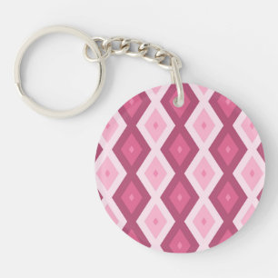 Llavero Patrón de diamante rosa