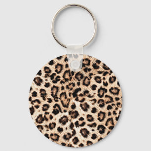 Llavero Patrón de diseño de leopardo: Elegancia salvaje.