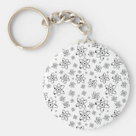 Llavero Patrón de edad atómica retro de átomos