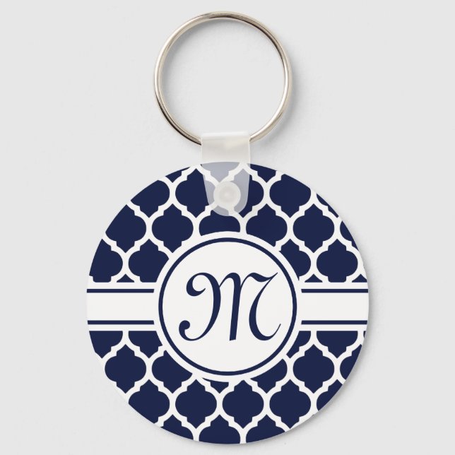 Llavero Patrón de Entramado Marroquí Monogramado de la Mar (Anverso)
