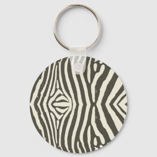 Llavero Patrón de estampado animal de cebra a rayas modern