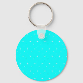 Llavero Patrón de estrellas brillantes Aqua-Turquesa-Verde