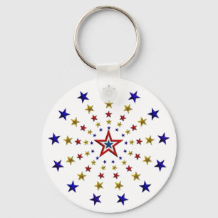 Llavero Patrón de estrellas patrióticas