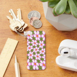 Llavero Patrón de flores de cosmos