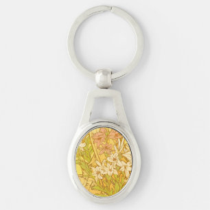 Llavero Patrón de flores de lirio de Alphonse Mucha: Art N