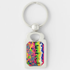 Llavero Patrón de flores luminosas