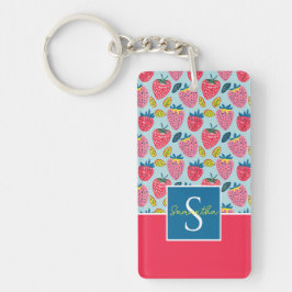Llavero Patrón de fresa de Personalizado suave