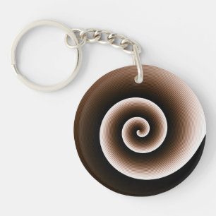 Llavero Patrón de giro elegante de cobre contemporáneo