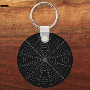 Llavero Patrón de Halloween de telaraña gris negra