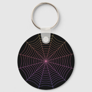Llavero Patrón de Halloween negro púrpura naranja de telar
