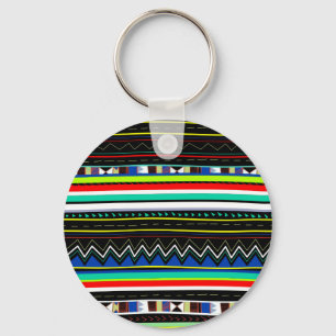 Llavero Patrón de hojas boho colorido lindo