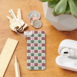 Llavero Patrón de impresión de garras de perro de color ro