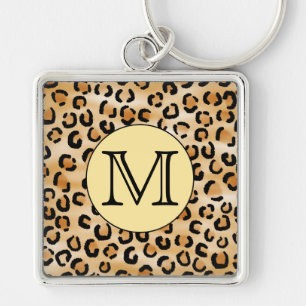 Llavero Patrón de impresión de monograma Leopardo person