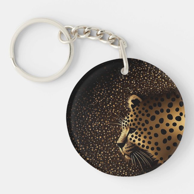 Llavero Patrón de Jaguar Dorado           (Frente)