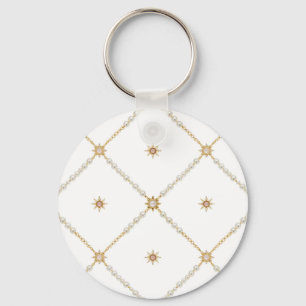 Llavero Patrón de joyería de rejilla de perla con destello