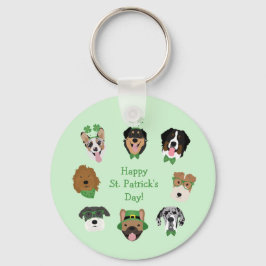 Llavero Patrón de la cara del perro de St Patricks