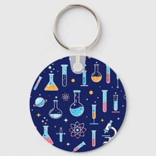 Llavero Patrón de laboratorio de ciencias colorido y moder