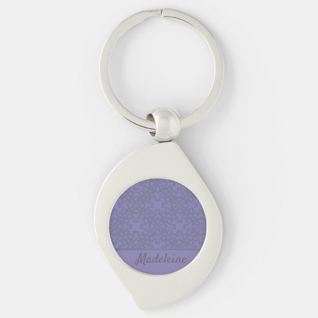 Llavero Patrón de lavanda personalizado (Anverso)