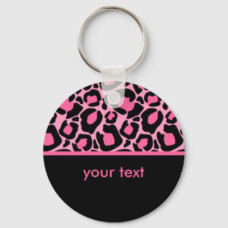 Llavero Patrón de leopardo rosa