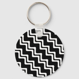 Llavero Patrón de línea de doble color Zig Zag diagonal