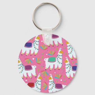 Llavero Patrón de Llama Adorable